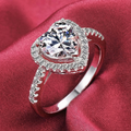 Luxe & Shine – 18K Solid Gold Heart-Cut Halo Diamond Ring