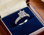 Luxe & Shine – 18K Solid Gold Six-Prong Brilliant Solitaire Ring 1 Carat VVS2 (FREE)